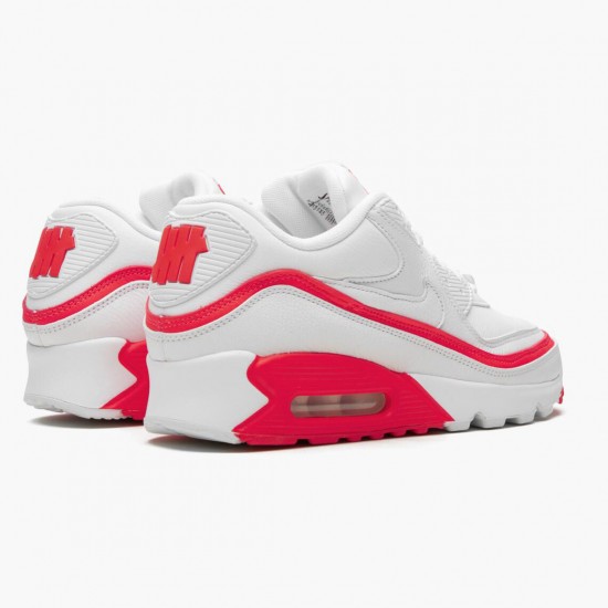 Repsshoes Nike Women's/Men's Air Max 90 Undefeated White Solar Red CJ7197 103