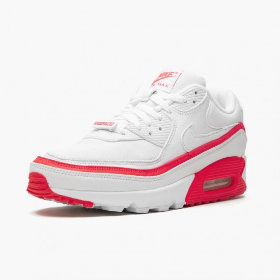 Repsshoes Nike Women's/Men's Air Max 90 Undefeated White Solar Red CJ7197 103