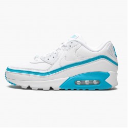 Replica Nike Women's/Men's Air Max 90 Undefeated White Blue Fury CJ7197 102