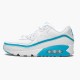 Replica Nike Women's/Men's Air Max 90 Undefeated White Blue Fury CJ7197 102