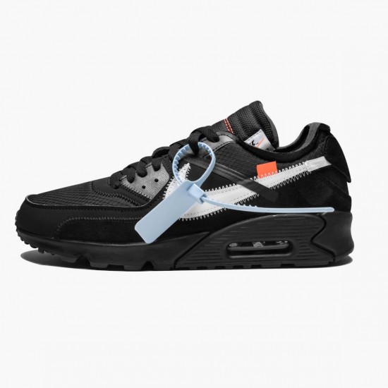 Repsneakers Nike Women's/Men's Air Max 90 OFF WHITE Black AA7293 001