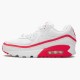 Repsshoes Nike Women's/Men's Air Max 90 Undefeated White Solar Red CJ7197 103