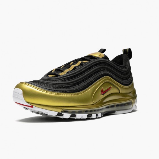 Replica Nike Women's/Men's Air Max 97 Black Metallic Gold AT5458 002