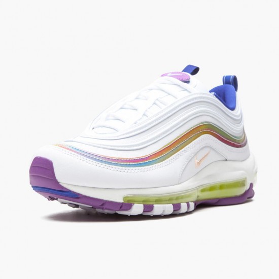 Repsshoes Nike Women's Air Max 97 White Iridescent Stripes CW2456 100