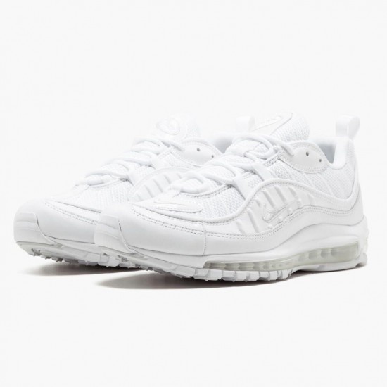 Replica Nike Women's/Men's Air Max 98 White 640744 106 