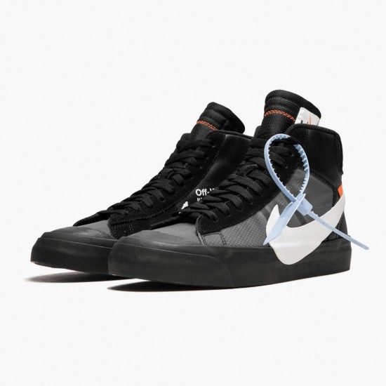 Repsshoes Nike Women's/Men's Blazer Mid Off White Grim Reaper AA3832 001