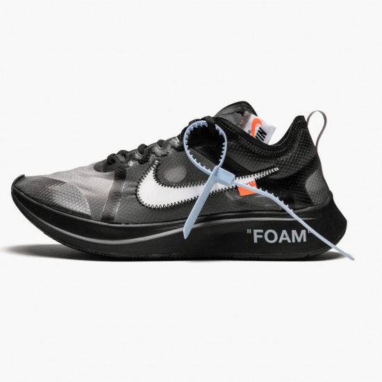 1:1 Nike Women's/Men's Zoom Fly Off White Black Silver AJ4588 001