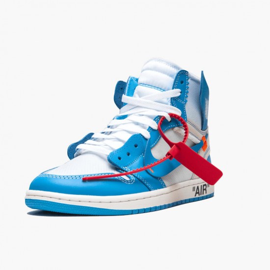 Sale Cheap Air Jordan 1 Retro High Off White University Blue AQ0818 148