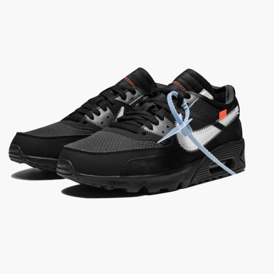 1:1 Nike Women's/Men's Air Max 90 OFF WHITE Black AA7293 001