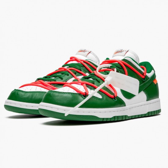 Replica Nike Women's/Men's Dunk Low Off White Pine Green CT0856 100