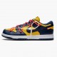 Repsshoes Nike Women's/Men's Dunk Low Off White University Gold Midnight Navy CT0856 700