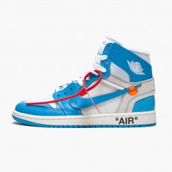 Sale Cheap Air Jordan 1 Retro High Off White University Blue AQ0818 148