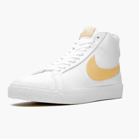 Top Quality Nike Women's/Men's SB Zoom Blazer Mid White Celestial Gold CJ6983 102