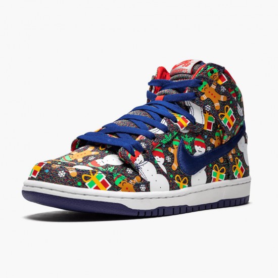 Top Quality Nike Women's/Men's SB Dunk High Concepts Ugly Christmas Sweater 881758 446