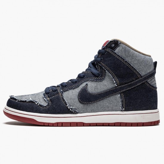 Top Version Nike Men's SB Dunk High Reese Forbes Denim CT6680 100