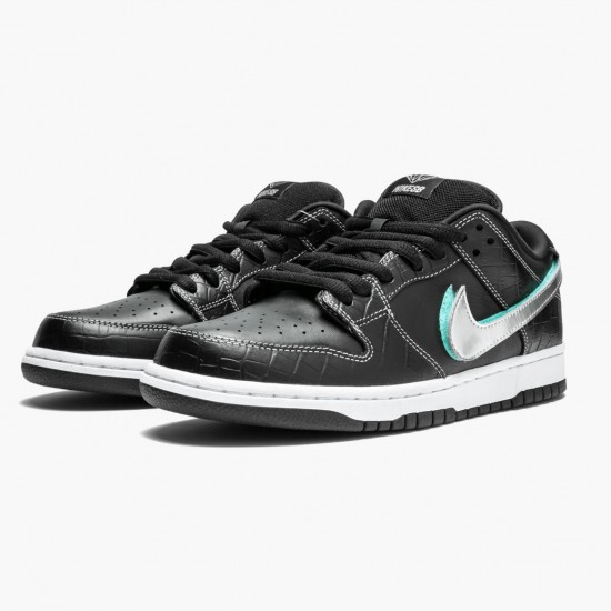 Top Version Nike Women's/Men's SB Dunk Low Diamond Supply Co Black Diamond BV1310 001