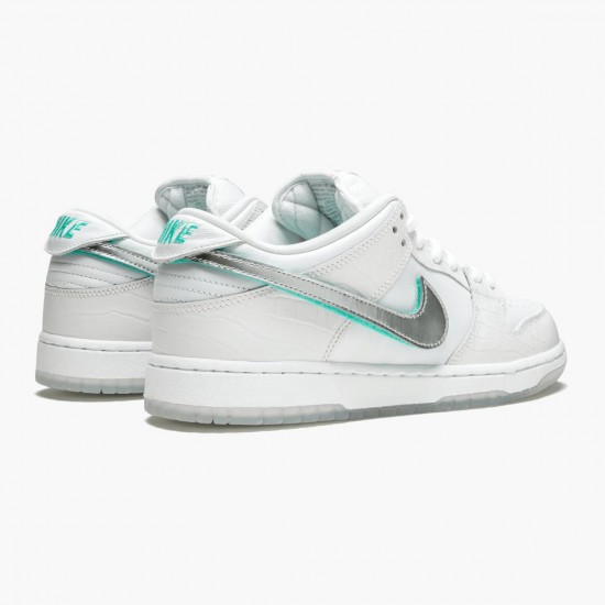 1:1 Nike Women's/Men's SB Dunk Low Diamond Supply Co White Diamond BV1310 100