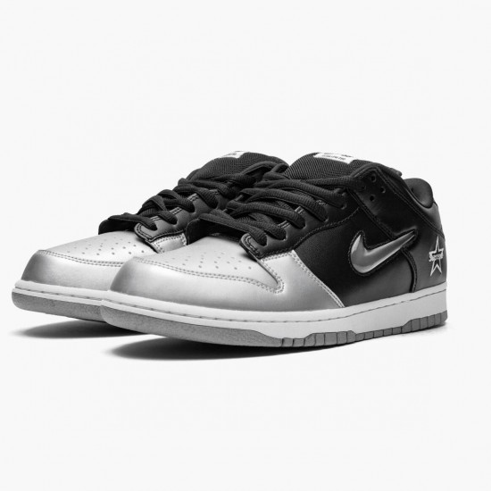 Sale Cheap Nike Women's/Men's SB Dunk Low Supreme Jewel Swoosh Silver CK3480 001