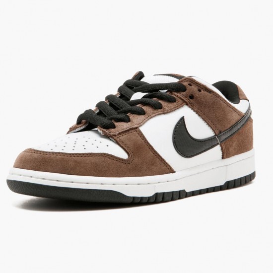 Top Version Nike Men's SB Dunk Low White Black Trail End Brown 304292 102