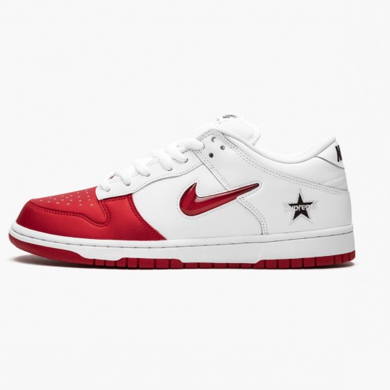 Repsshoes Nike Men's SB Dunk Low Supreme Jewel Swoosh Red CK3480 600