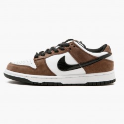 Top Version Nike Men's SB Dunk Low White Black Trail End Brown 304292 102