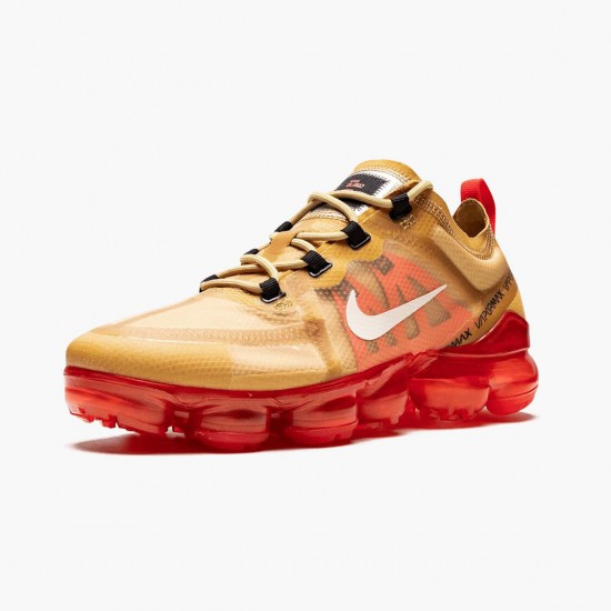 Replica Nike Men's Air VaporMax 2019 Club Gold Ember Glow AR6631 701