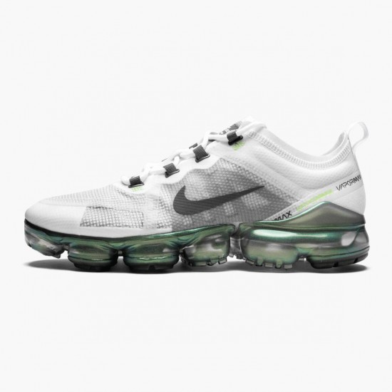 Nike Women's/Men's Air VaporMax 2019 Premium White Platinum Tint Lime Blast AT6810 100