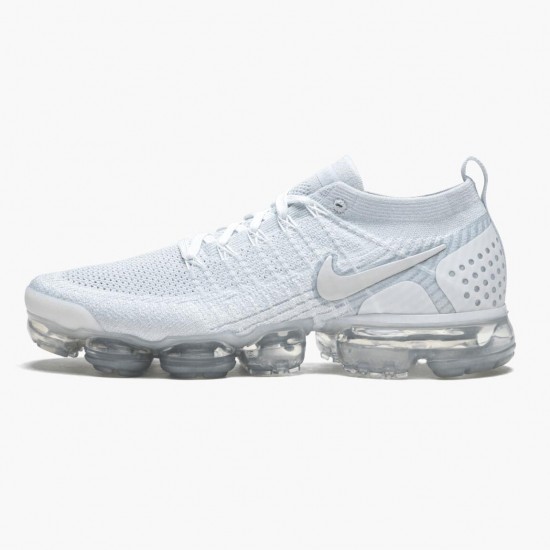 Top Quality Nike Women's/Men's Air VaporMax Flyknit 2 White Vast Grey 942842 105